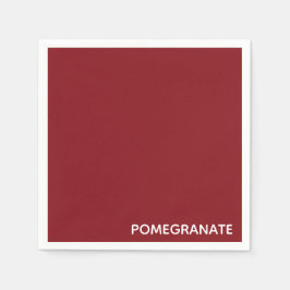 Guardanapo De Papel Nome de cor vermelha do romã