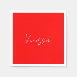 Guardanapo De Papel Nome de escrita manual profissional personalizado