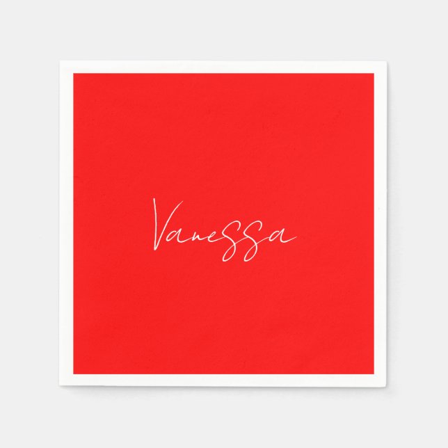 Guardanapo De Papel Nome de escrita manual profissional personalizado (Frente)