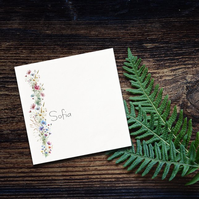 Guardanapo De Papel Nome de flor do Partido do Jardim Francês (French Garden Party flower design, bringing the elegance of a blooming garden right to your table.)