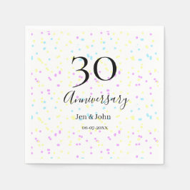 Guardanapo De Papel Nome do aniversário da 30 da bolinhas de  amarelo-