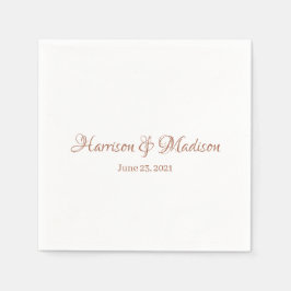 Guardanapo De Papel Nome do Casal do Script Teracotta Personalizado Da