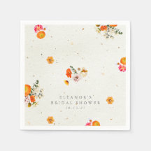 Nome do Chá de Noiva Floral Boho Orange Cottagecor