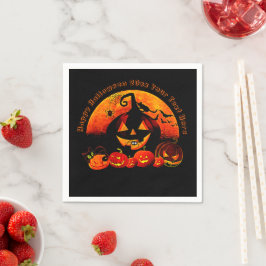 Guardanapo De Papel Nome do Halloween Ano 20xx Glow Pumpkin Web