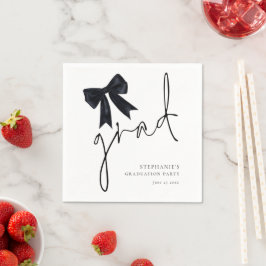 Guardanapo De Papel Nome do Script de Formando de Arco Preto - Festa d