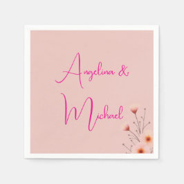 Guardanapo De Papel Nome do Script de Manuscrito de Tendência do Elega