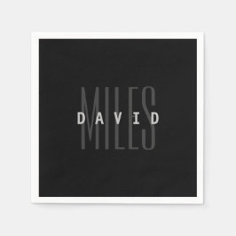 Guardanapo De Papel Nome e sobrenome Moderno Sobreposto