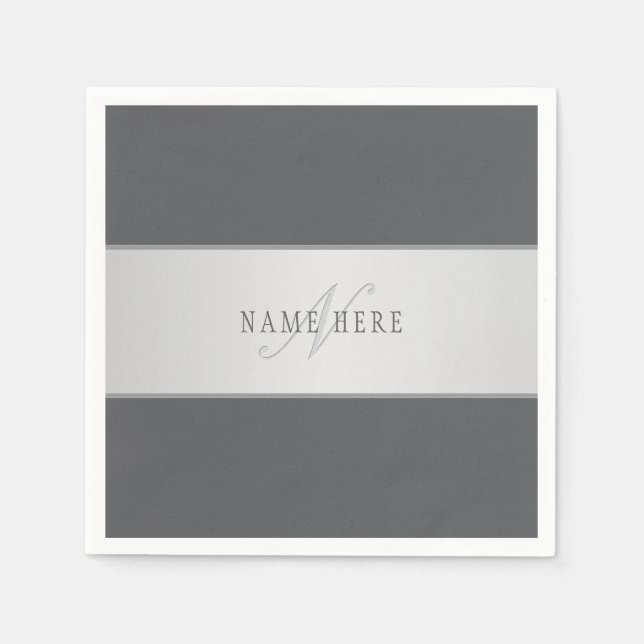 Guardanapo De Papel Nome Elegante e Letra Monográfica (ou outro texto) (Frente)