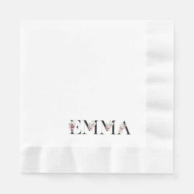 Guardanapo De Papel Nome Emma (Frente)