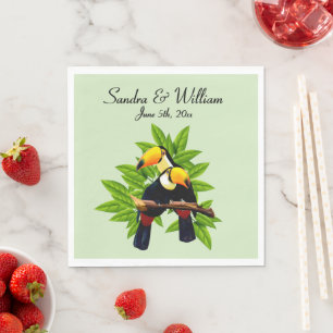 Guardanapo De Papel Nome Exótico do Duo Toucan e Napkins Verde