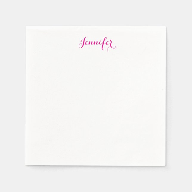 Guardanapo De Papel Nome minimalista moderno elegante profissional sim (Frente)