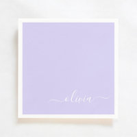 Nome Moderno do Monograma de Script Girly Roxo da 