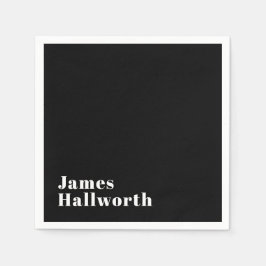 Guardanapo De Papel Nome Moderno Retroativo Editável do na moda (ou ou