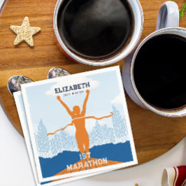 Guardanapo De Papel Nome Personalizado 1Parte de Celebração da Maraton