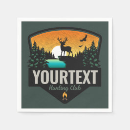 Guardanapo De Papel NOME Personalizado Caça Selvagem de Elk Sunset