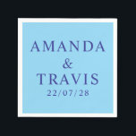 Guardanapo De Papel Nome Personalizado Casamento Mínimo Moderno Simple<br><div class="desc">Nome Personalizado Simples Documento Moderno Mínimo de Casamento Napkins.</div>