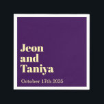 Guardanapo De Papel Nome Personalizado Casamento Mínimo Moderno Simple<br><div class="desc">Nome Personalizado Simples Moderno Casamento Mínimo Napkins adiciona seu nome aqui.</div>