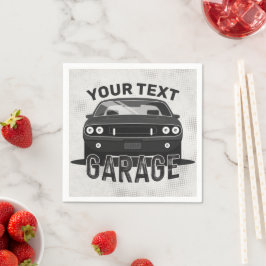 Guardanapo De Papel Nome Personalizado Clássico Musculatura Garage Ret