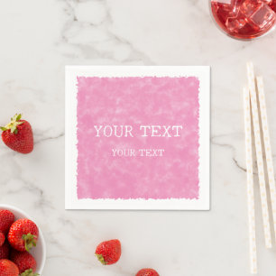 Guardanapo De Papel Nome Personalizado Cores de Água Rosa