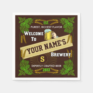 Guardanapo De Papel Nome Personalizado da Cerveja Brewery Saltos Bar