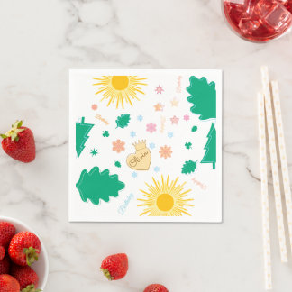 Guardanapo De Papel Nome Personalizado de Aniversário, Papel e Festa d