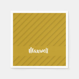 Guardanapo De Papel Nome personalizado de plástico diagonal castanho t