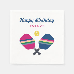 Guardanapo De Papel Nome Personalizado do Partido de Pickleball Napkin