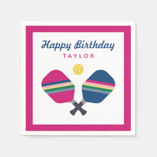 Guardanapo De Papel Nome Personalizado do Partido Pickleball - Napkins