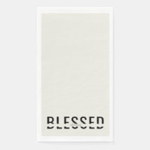 Nome Personalizado Feriado Abençoado Preto e bege