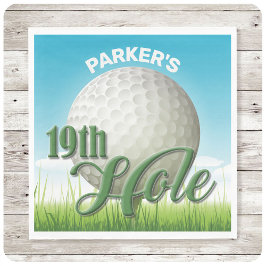 Guardanapo De Papel NOME Personalizado Golfer Pro Ball 19th Hole