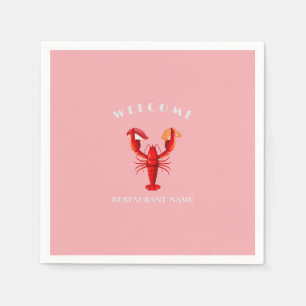 Guardanapo De Papel Nome personalizado Lobster sushi de boas-vindas