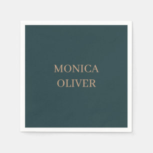 Guardanapo De Papel Nome personalizado minimalista moderno profissiona