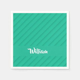 Guardanapo De Papel Nome personalizado plástico diagonal azul texturi
