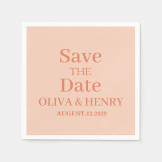 GUARDANAPO DE PAPEL NOME PERSONALIZADO SIMPLES ELEGANTES SALVE A DATA