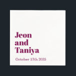 Guardanapo De Papel Nome Personalizado Simples MInimal Casamento Moder<br><div class="desc">Nome Personalizado Simples MInimal Casamento Napkins adiciona seu nome aqui.</div>