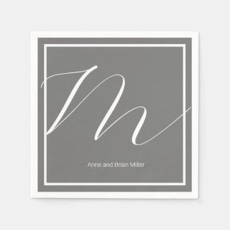 Guardanapo De Papel Nomes De casais Elegantemente Monogramadas