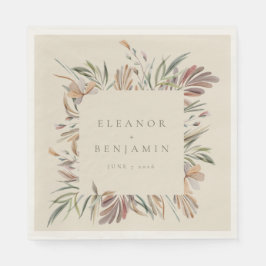Guardanapo De Papel Nomes de Casamento Botânico Russo Terrestre Person
