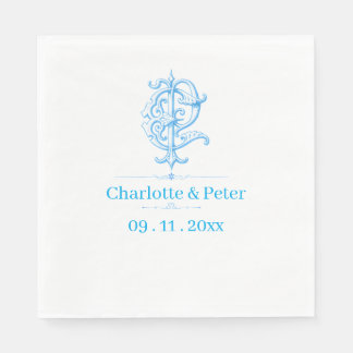Guardanapo De Papel Nomes de Casamento Personalizados & Data | Recepçã