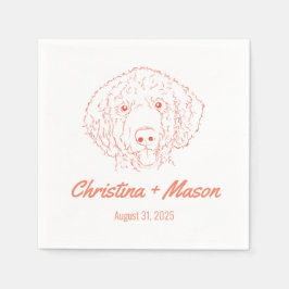 Guardanapo De Papel Nomes de Poodle Wedings Napkins