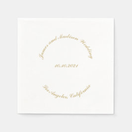 Guardanapo De Papel Nomes de texto curvos personalizados de script de 