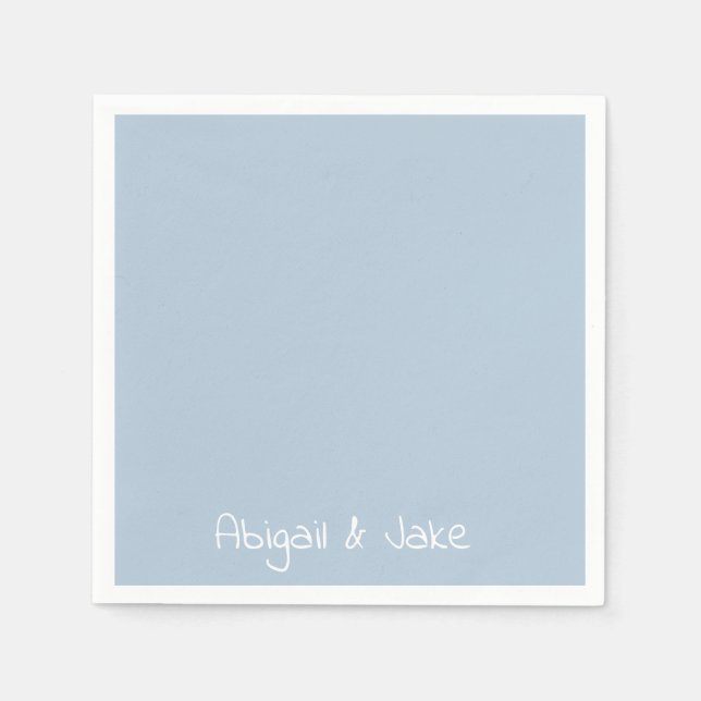 Guardanapo De Papel Nomes Personalizados Cocktail Azul Sky (Frente)