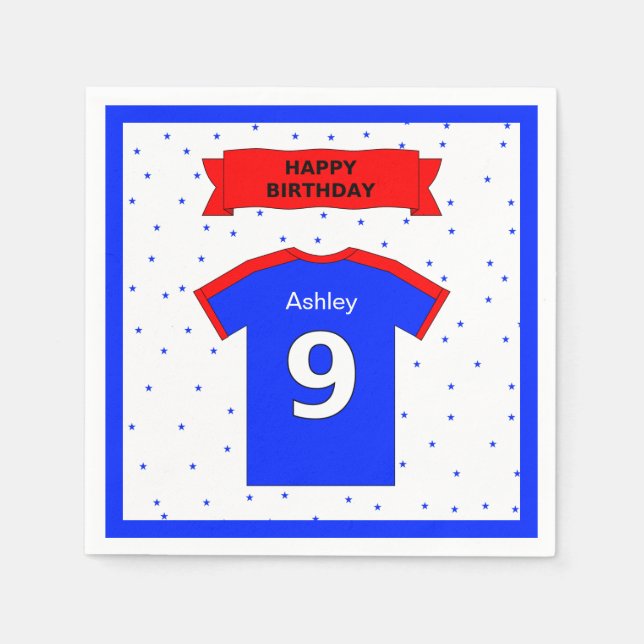 Guardanapo De Papel Nona festa de aniversário, meninas e garotos acres (Frente)