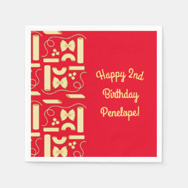 Guardanapo De Papel Noodles Pasta Kid Party - primeiro aniversario Ita