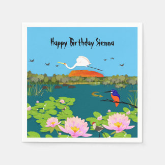 Guardanapo De Papel Norte de paisagem tropical australiana colorida