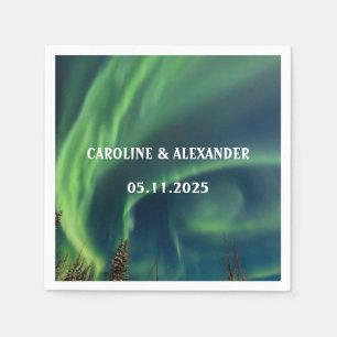 Guardanapo De Papel Norte Lights Aurora Borealis Night Sky Weding