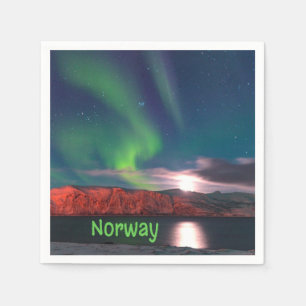 Guardanapo De Papel Noruega - Norte escandinavo - Luzes vermelhas