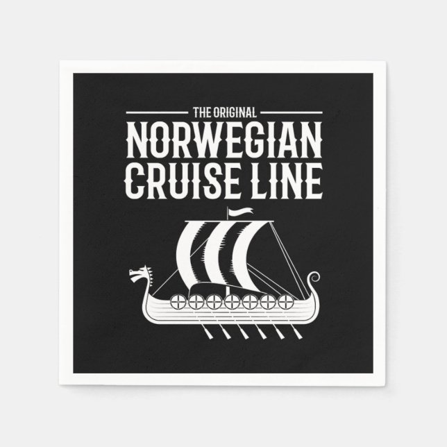 Guardanapo De Papel Norwegian Cruise Line Vikings Nordic (Frente)