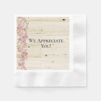 Guardanapo De Papel Nós Agradecemos Seu Papel Napkin