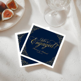Guardanapo De Papel Nós Estamos Namorando Festa de Noivado Azul Marinh
