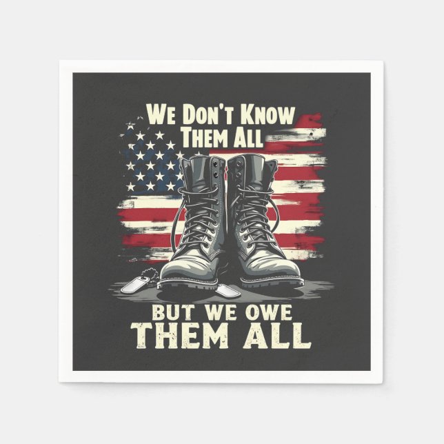 Guardanapo De Papel Nós não os conhecemos todos, mas nós os possuímos (Frente)